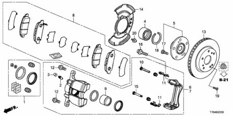 HONDA 45216T5C003