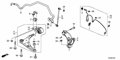 BRACKET R. FR. HONDA 51390TZ5A10