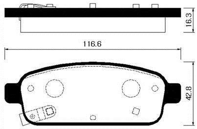 Колодки тормозные задние Hong Sung Brake HP2022