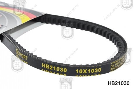 Ремень вентилятора зубчатый (AVX10х1030) HORT HB21030 (фото 1)