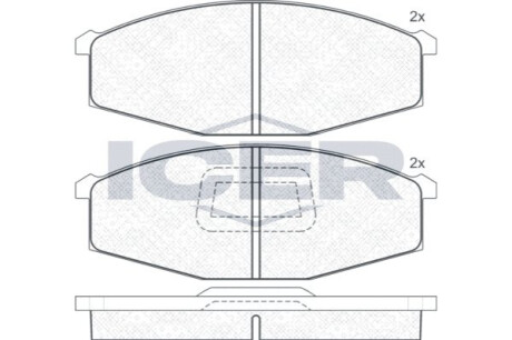 Колодки дискового тормоза ICER 140376