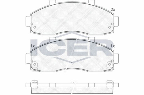 Колодки дискового тормоза ICER 141246