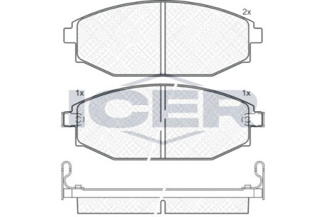 Колодки дискового тормоза ICER 141272