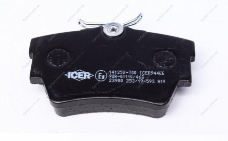 Комплект гальмівних колодок (дискових) ICER 141352-700