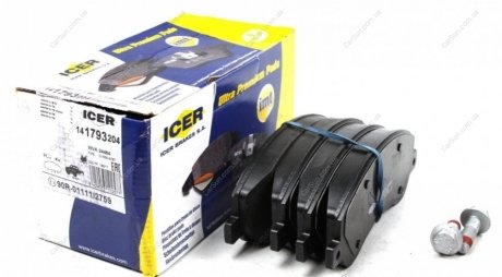Комплект гальмівних колодок (дискових) ICER 141793-204 (фото 1)