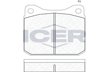 Колодки дискового тормоза ICER 180327