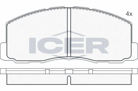 Колодки дискового тормоза ICER 180602