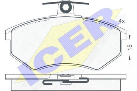Колодки дискового тормоза ICER 180809 (фото 1)