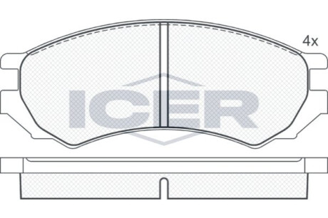 Гальмівні колодки./BN571400GDB1005 ICER 180878