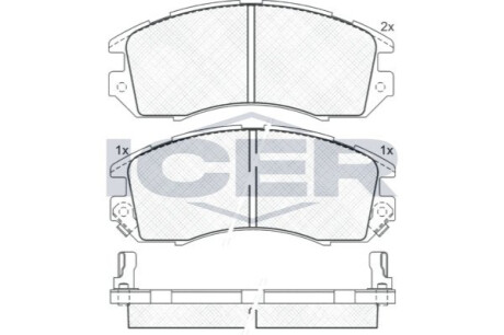 Колодки дискового тормоза ICER 180998