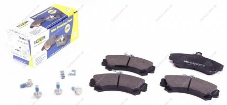 Комплект гальмівних колодок (дискових) ICER 181118-700