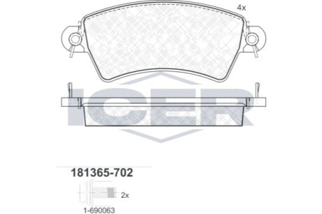 Автозапчастина ICER 181365-702