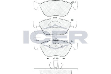 Автозапчастина ICER 181601 (фото 1)