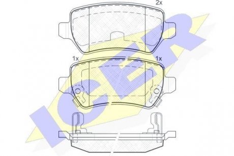 Колодки дискового тормоза ICER 181622