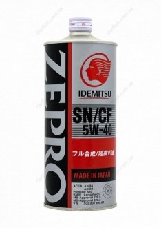 Олія моторна Zepro Euro Spec SN/CF 5W-40 1 л - Idemitsu 1849054 (фото 1)