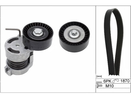 ZESTAW PASKA WIELOROWK. BMW 1,6 E81/E87/E46/E90/X1 INA 529 0044 10