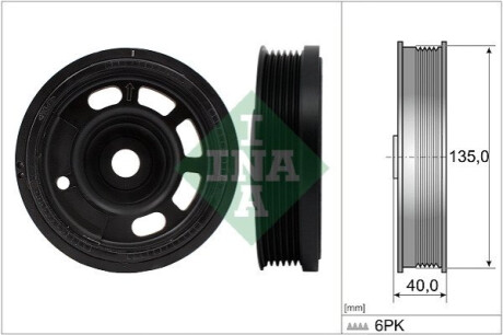 ШКІВ КОЛЕНВАЛА VW 1.0TSI INA 544 0172 10