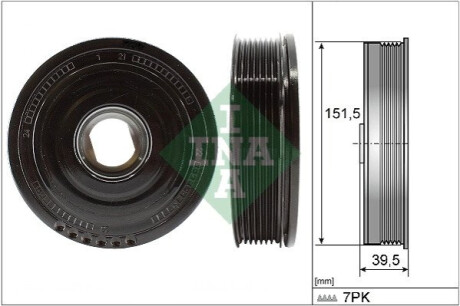 KOСњO PASOWE WAСњU KORBOWEGO RENAULT 1,6DCI TRAFIC III/MEGANE IV INA 544 0177 10