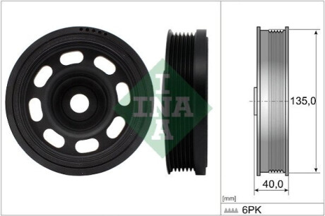 ШКІВ КОЛЕНВАЛА VW 1.5TSI INA 544 0184 10