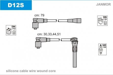 Комплект проводов зажигания Janmor D12S