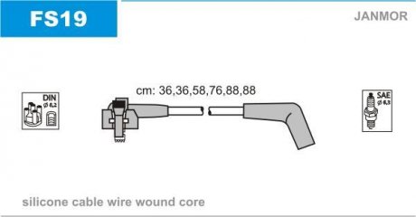 Комплект проводов зажигания Janmor FS19