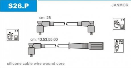 Дроти запалення, набір Janmor S26P