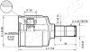 Шарнирный комплект, приводной вал - (96567442 / 96396135 / 96273572) JAPANPARTS GI-W21 (фото 3)