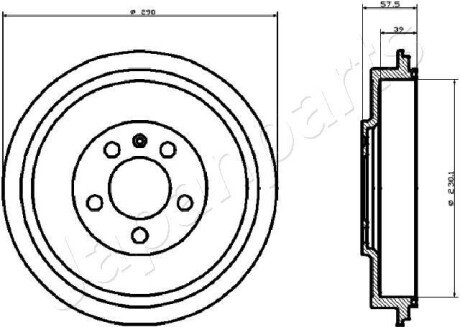 Гальмівний барабан Polo,Octavia 1.6 / 1,9 TDI JAPANPARTS TA09-06