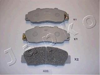 Гальмівні колодки, дискове гальмо (набір) JAPKO 50432 (фото 1)