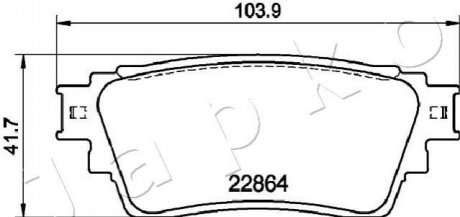 Колодки гальмівні (задні) Mitsubishi Eclipse Cross 17- JAPKO 51515