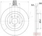 Диск гальмівний (задній) Peugeot 807/Fiat Ulysse/Citroen C8 02- (272x12) JAPKO 610606C (фото 1)