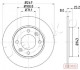 Диск гальмівний (задній) Citroen Saxo/Xsara/Peugeot 106/206/306 91- (247x8) JAPKO 610615C (фото 1)