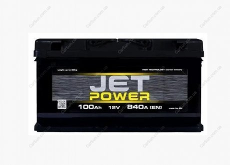 Автомобильный аккумулятор 100 Ah 840 A(EN) 352x175x190 Jet-power JET POWER (ИНД.) 6СТ100R