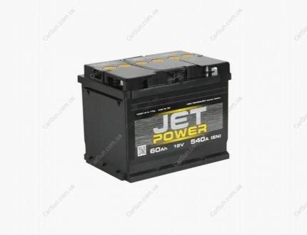 Автомобильный аккумулятор 60 Ah 540 A(EN) 242x175x190 Jet-power JET POWER (ИНД.) 6СТ60L