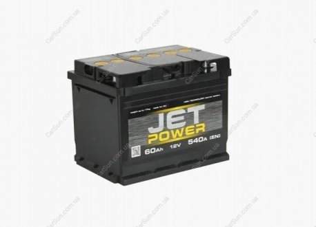 Автомобільний акумулятор 60 Ah 540 A(EN) 242x175x190 Jet-power JET POWER (ИНД.) 6СТ60R (фото 1)