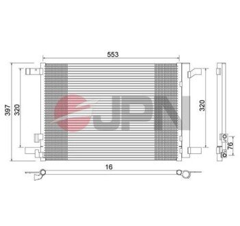 Радіатор кондиціонера Jpn 60C9079JPN