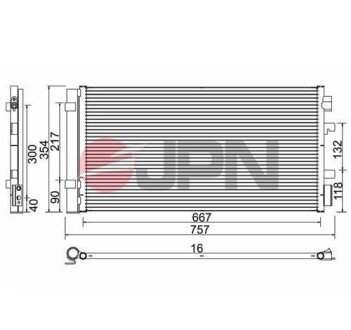 Радіатор кондиціонера (з осушувачем) Jpn 60C9128JPN