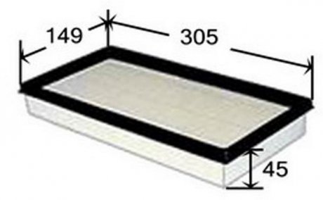 Фильтр воздушный 305/149/45 - (1780102050 / 1770002050 / 1780102040) JS ASAKASHI A1505
