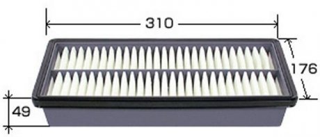 Фильтр воздушный 310/176/49 - (AJ5713Z409U / AJ5713Z409A / AJ5713Z40) JS ASAKASHI A474J