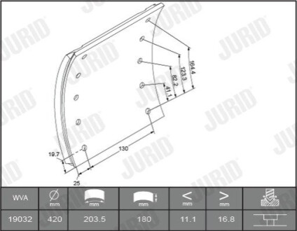 Автозапчасть Jurid 1903204040