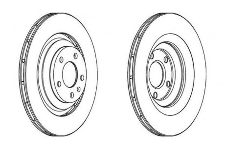 Тормозной диск задний (вентилируемый) (330x22) Audi A6 C6 04-11 Jurid 562512JC (фото 1)