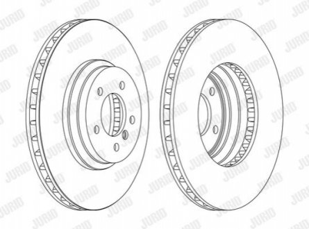 Тормозной диск BMW 3 (E90,E91,E92,E93) / X1 (E84) Jurid 562519JC1 (фото 1)