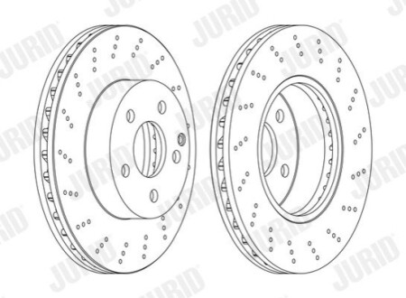 Тормозной диск передний MERCEDES-BENZ C/SLS SPORT&AMG MODELS Jurid 562619JC1