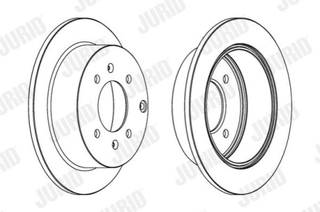 HYUNDAI Диск тормозной задн.Matrix,Sonata IV,Kia Magentis 01- Jurid 563042JC