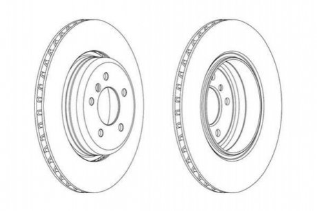 Тормозной диск задний (345x24 мм) BMW 5 (E60/E61) 6 (E63/E64) 02-10 Jurid 563069JC
