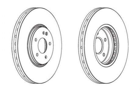 Гальмівний диск передній Mercedes CLK (A208, C208), E-Class (W210, S210) / Chrysler Crossfire Jurid 563103JC-1 (фото 1)
