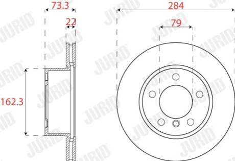 Гальмівний диск Jurid 563322JC