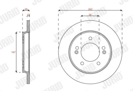 TARCZA HAM./TY┼ü/ HYUNDAI CRETA 2.0 16-21 Jurid 563592JC