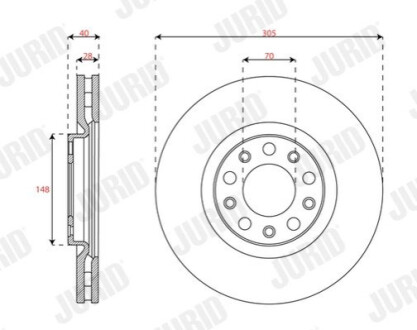 TARCZA HAM./PRZ/ ┬áJEEP COMPASS 1.4-2.0 1 7- Jurid 563625JC