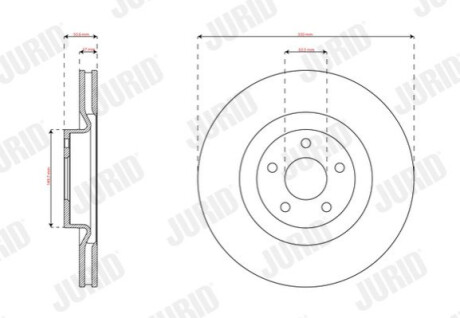 Гальмівний диск Jurid 563756JC